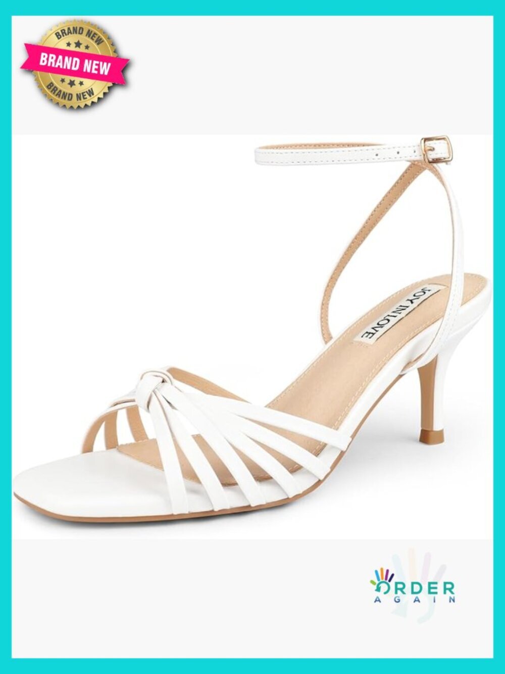 Strappy Kitten Heels Low Block Heel Sandals Open Square Toe Ankle Strap